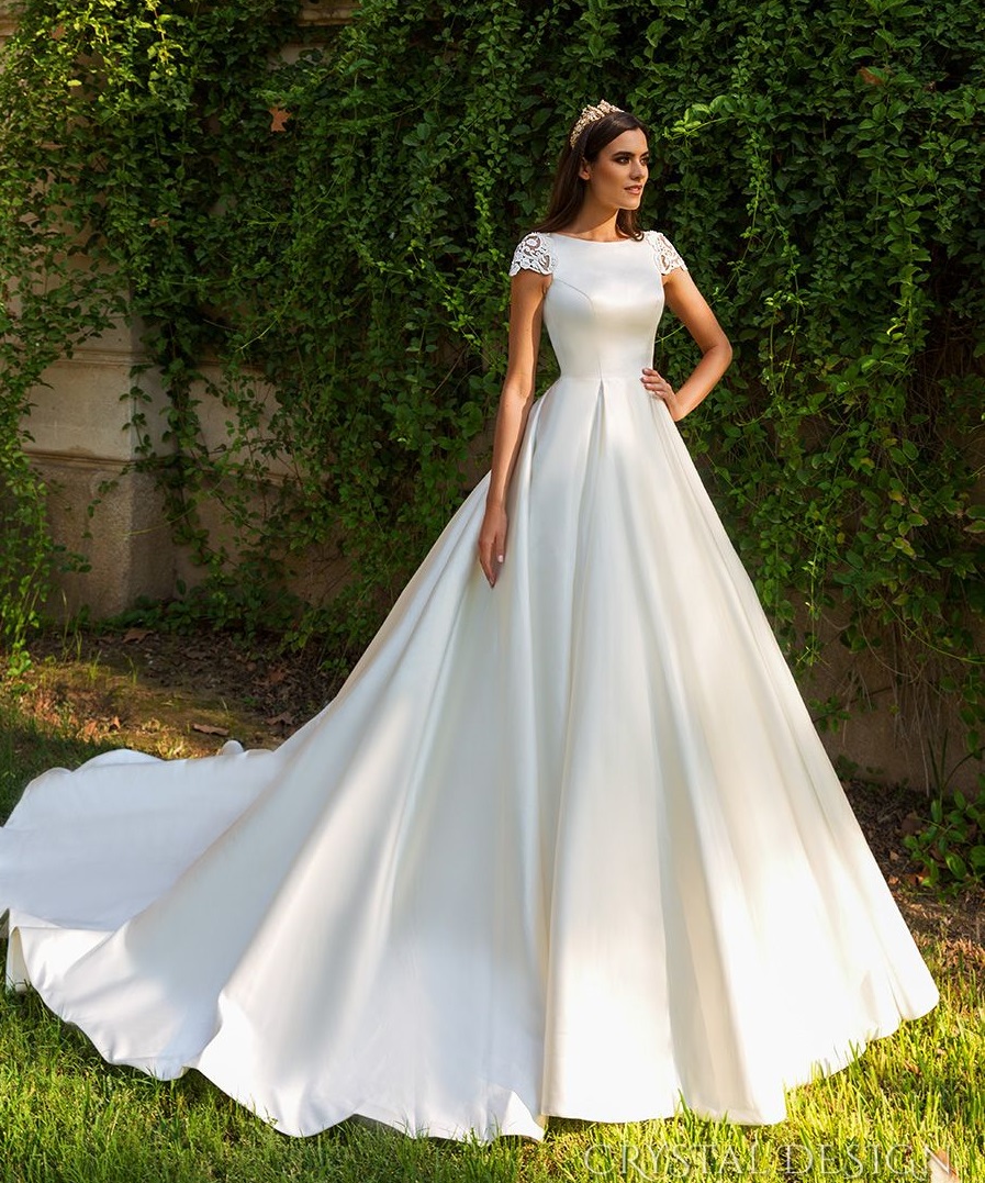لباس عروس آستین کوتاه - انتخاب لباس عروس