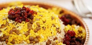 طرز تهیه عدس پلو