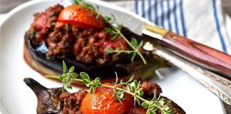 طرز تهیه بادمجان شکم پر