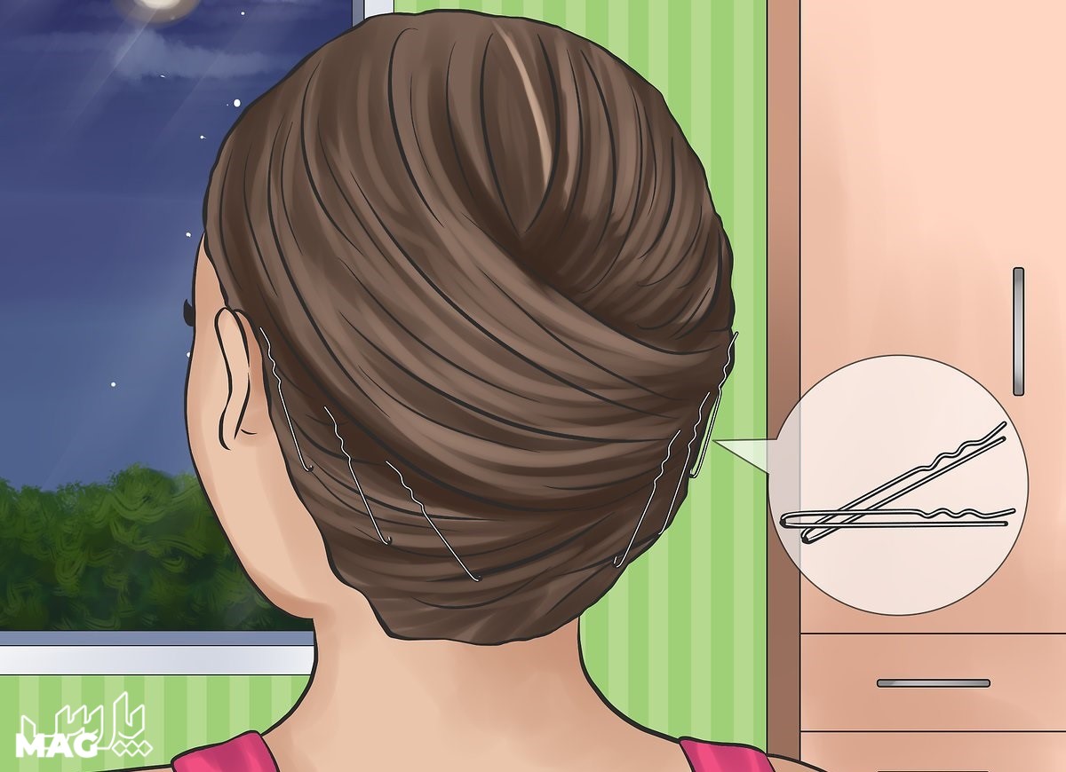 صاف کردن مو با کمک سنجاق - صاف کردن مو بدون حرارت
