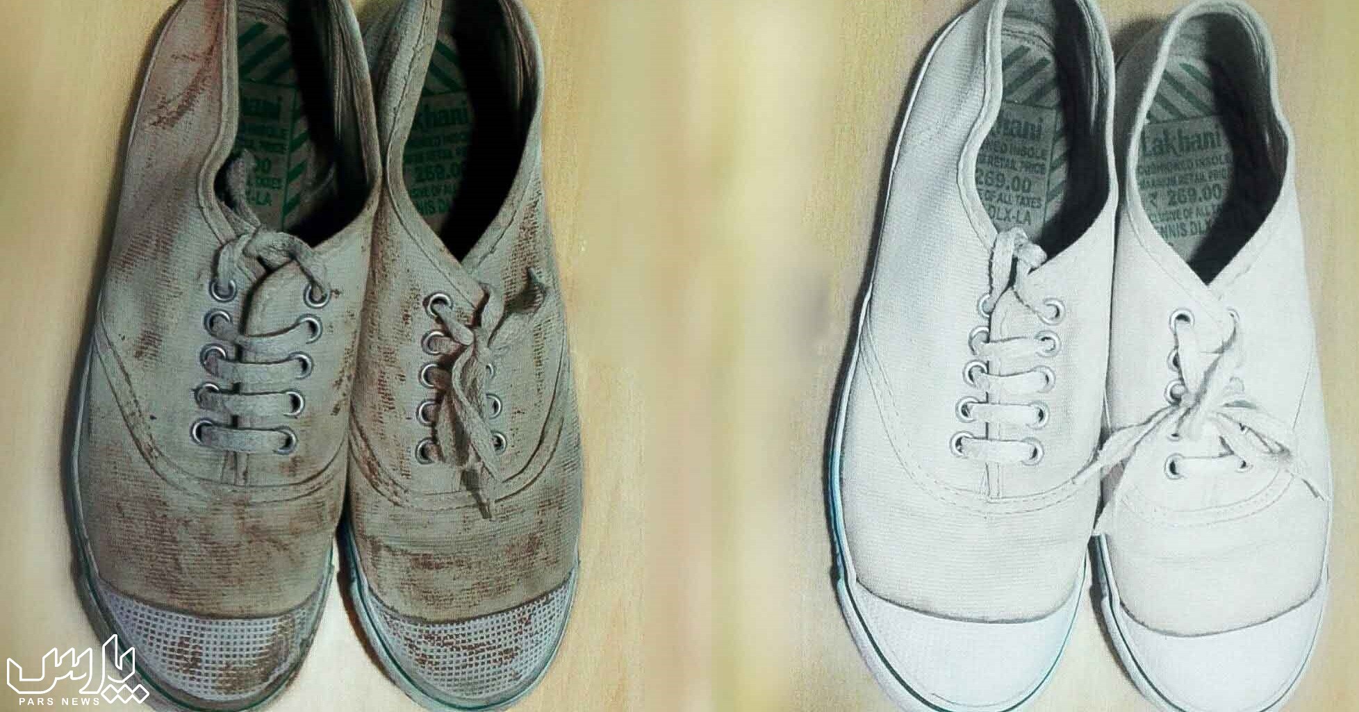 شستن کفش - تمیز کردن کفش سفید