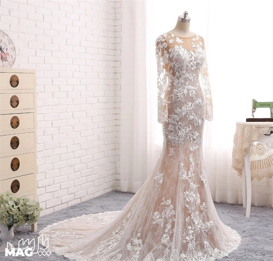 مدل لباس عروس جدید - مدل لباس عروس پوشیده جدید
