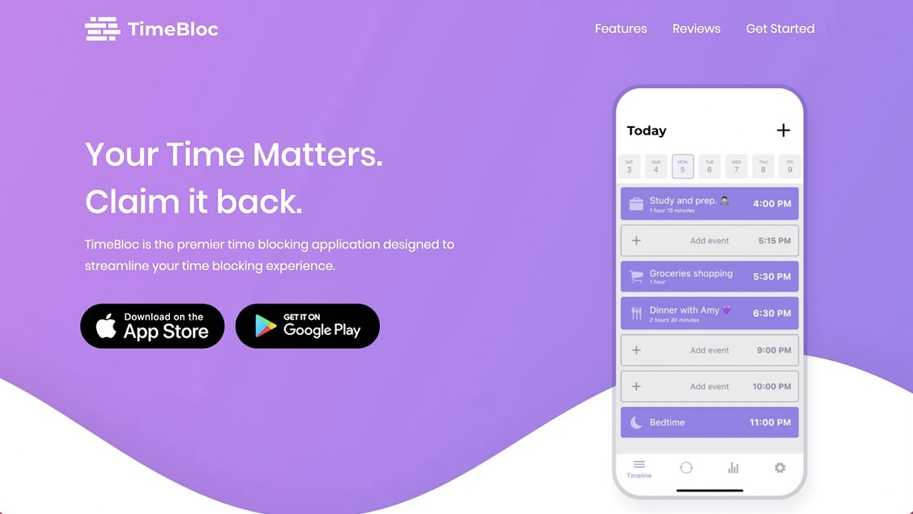 TimeBloc - بهترین اپلیکیشن های برنامه ریزی