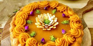 طرز تهیه حلوا زعفرانی مجلسی