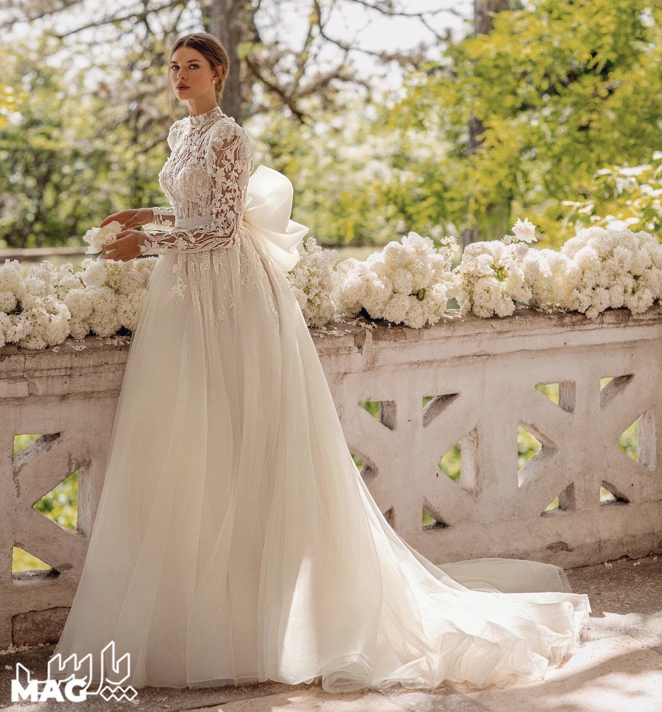 لباس عروس زیبا - مدل لباس عروس پوشیده جدید
