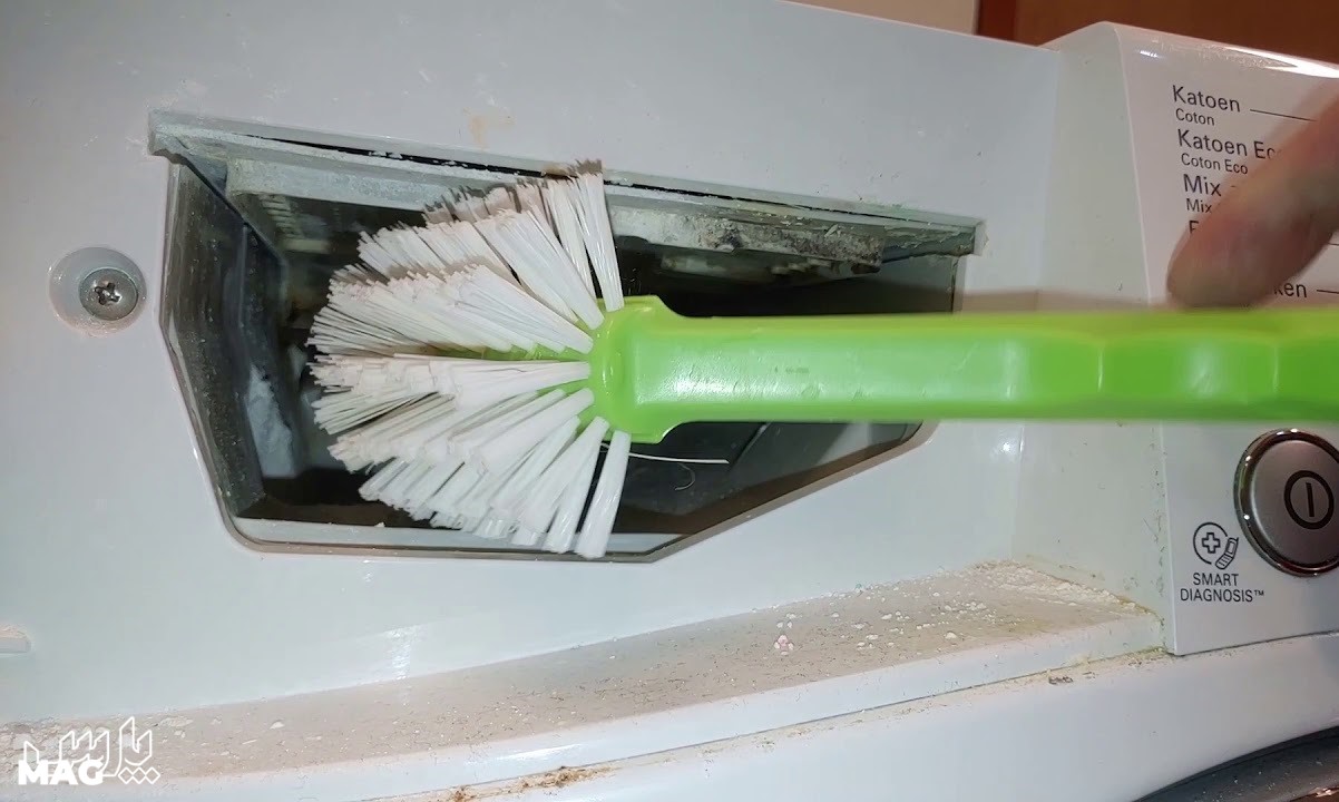 تمیز کردن جا پودری ماشین لباسشویی
