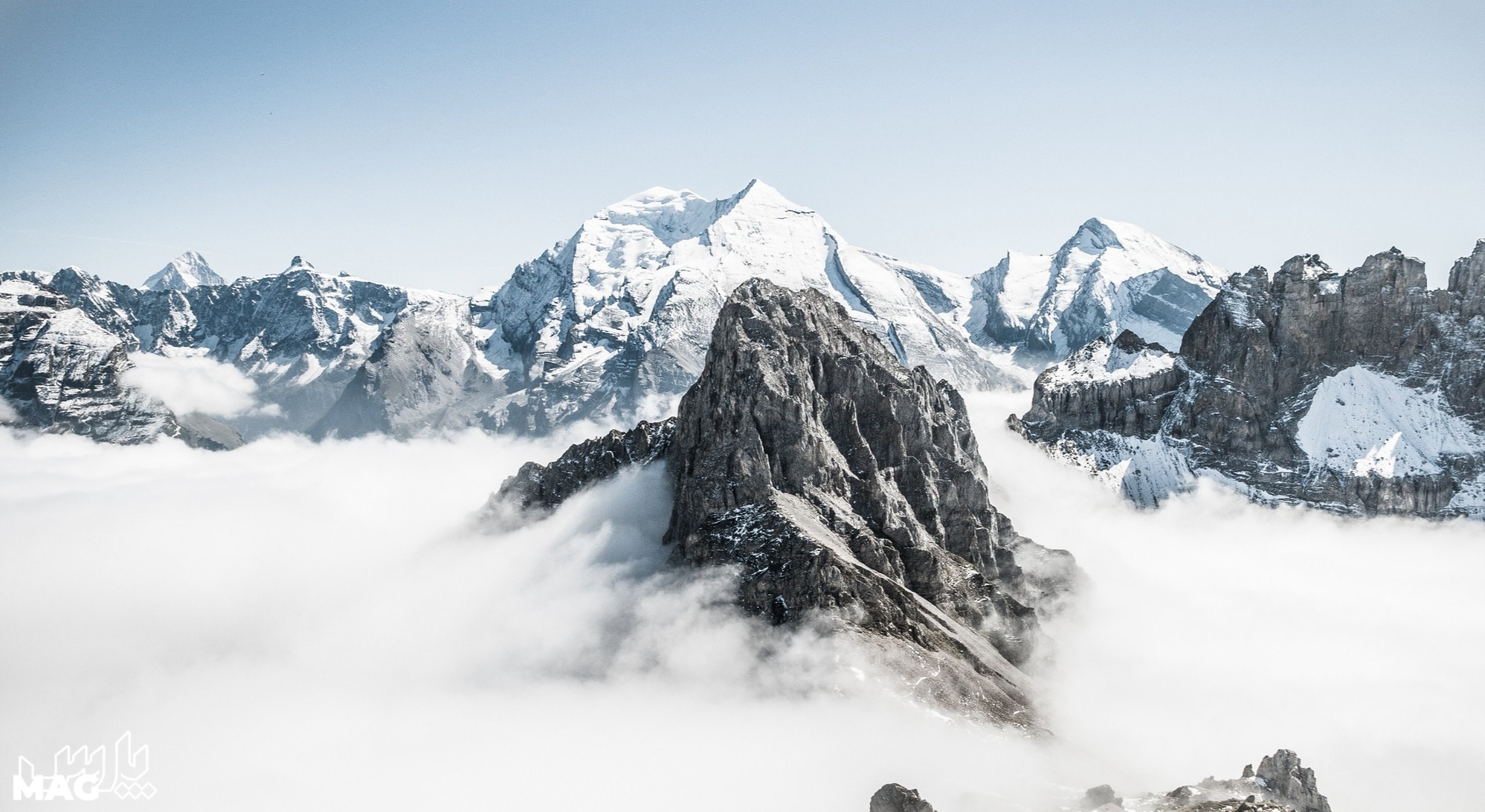 عکس کوهستان - عکس منظره برفی با کیفیت بالا