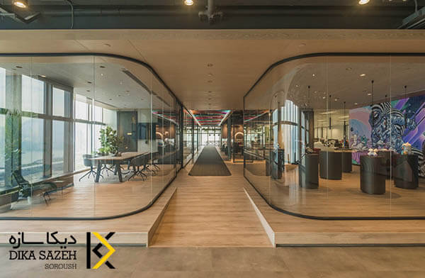 دکوراسیون داخلی مدرن با پارتیشن‌بندی