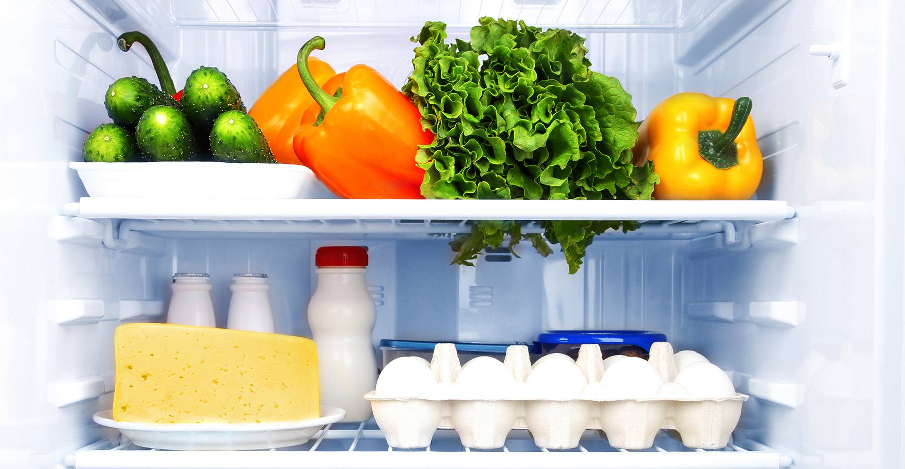 نشستن مواد غذایی - سبزیجات در یخچال