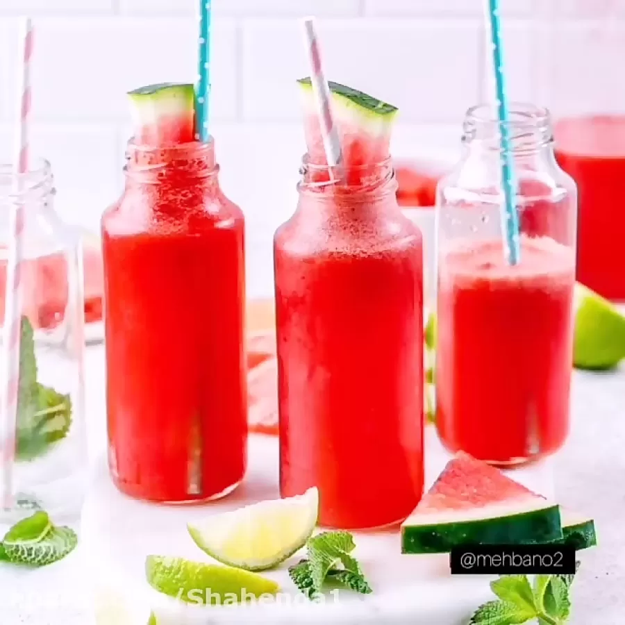 لیموناد هندوانه - آب هندوانه در بطری