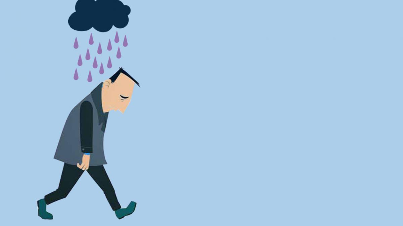 افسردگی فصلی - مرد و باران