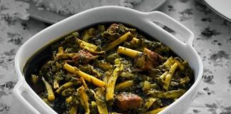 خورشت کنگر - خورشت کنگر در ظرف