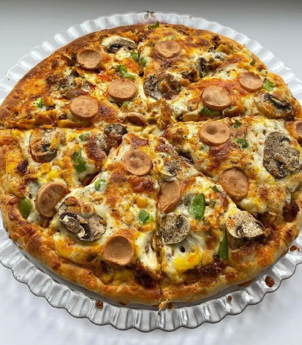 پیتزا مخلوط خانگی - پیتزا در ظرف شیشه ای