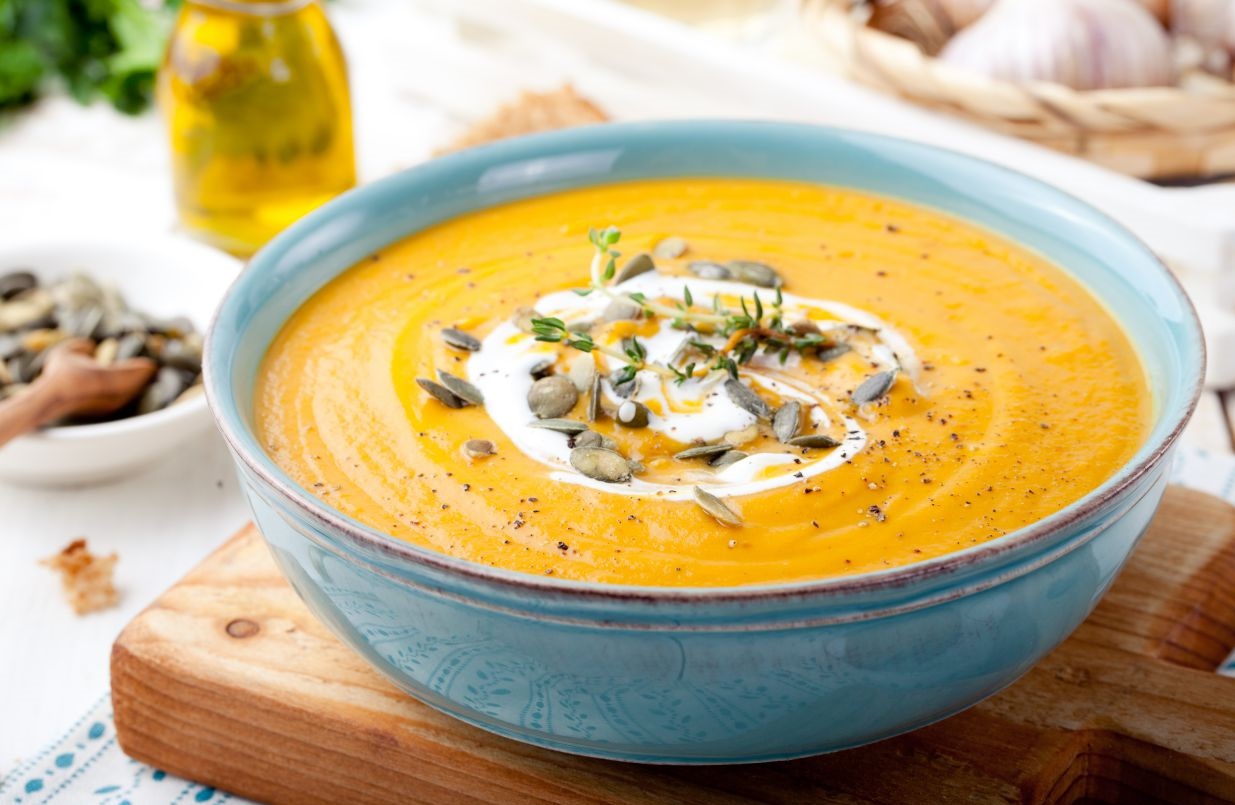 سوپ پاییزی - طرز تهیه سوپ کدو حلوایی