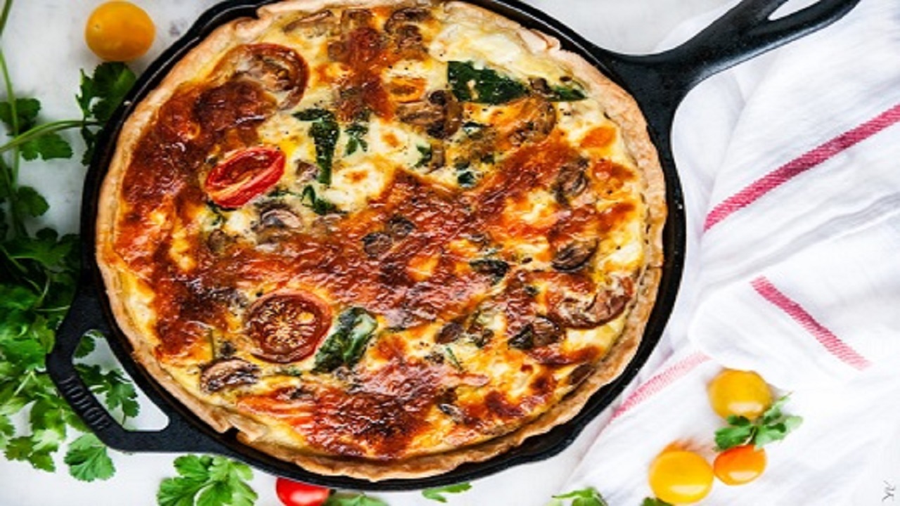 غذا با قارچ و پنیر - پیتزا