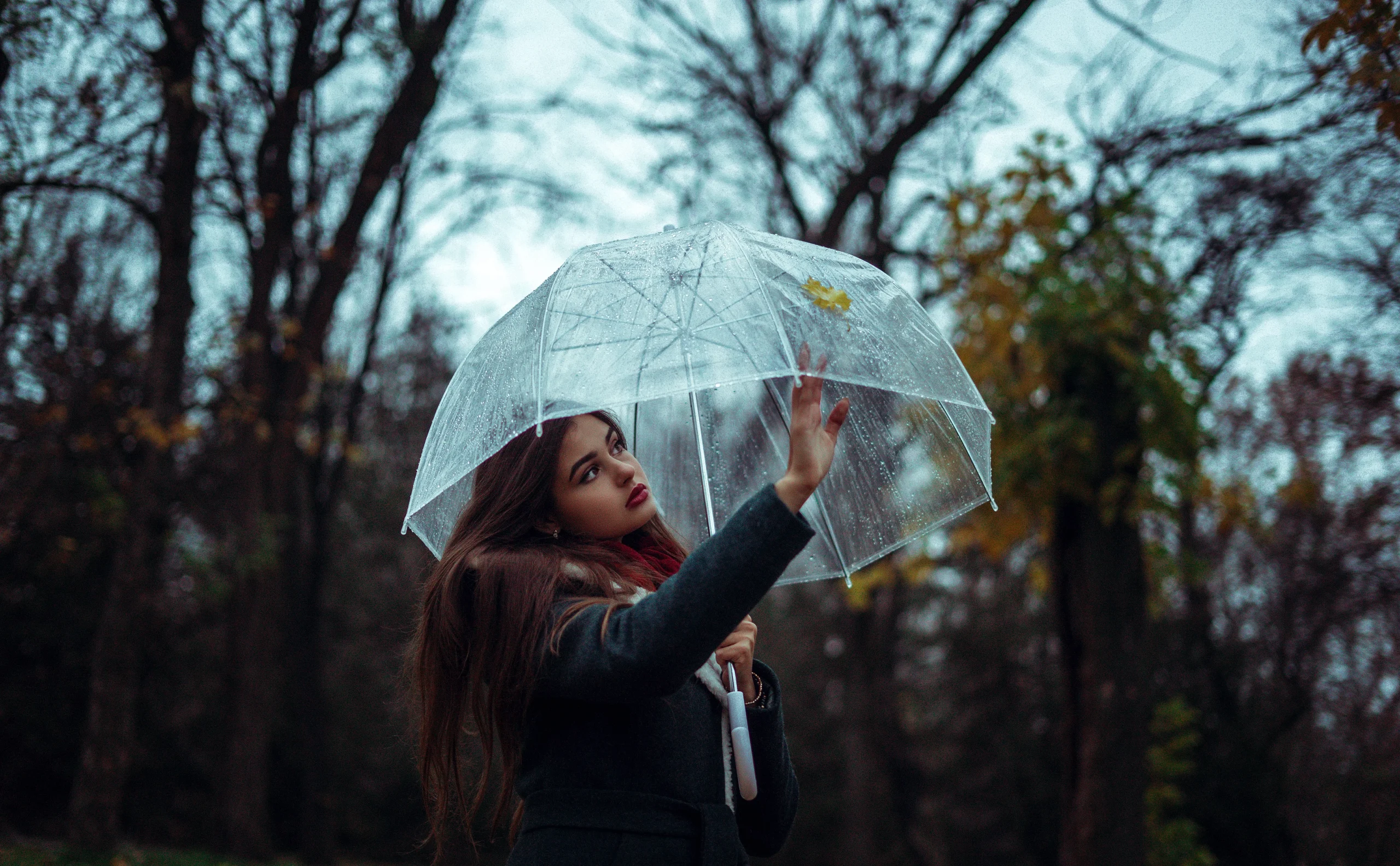 افسردگی فصلی - دختر و چتر