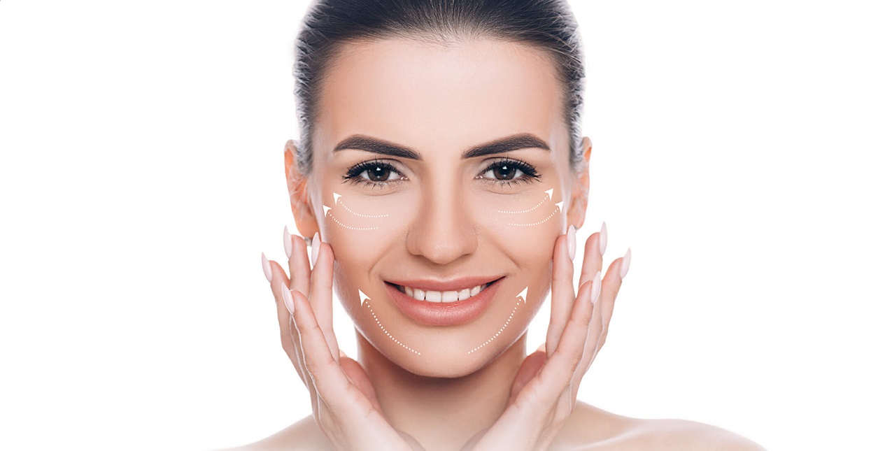 ماساژ پوست صورت - درمان افتادگی پوست صورت در خانه