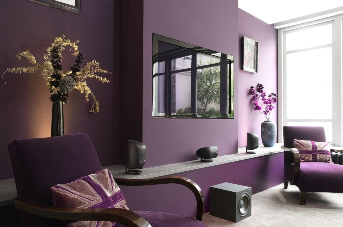 رنگ بنفش برای دیوار - بهترین رنگ دکوراسیون خانه
