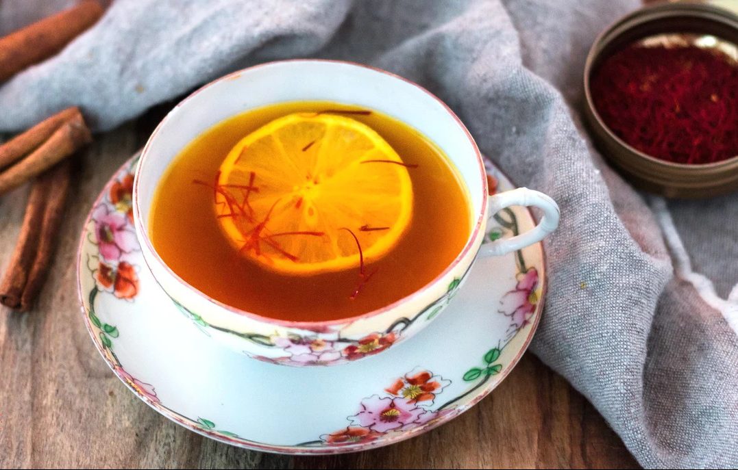 فواید چای زعفران - لیمو