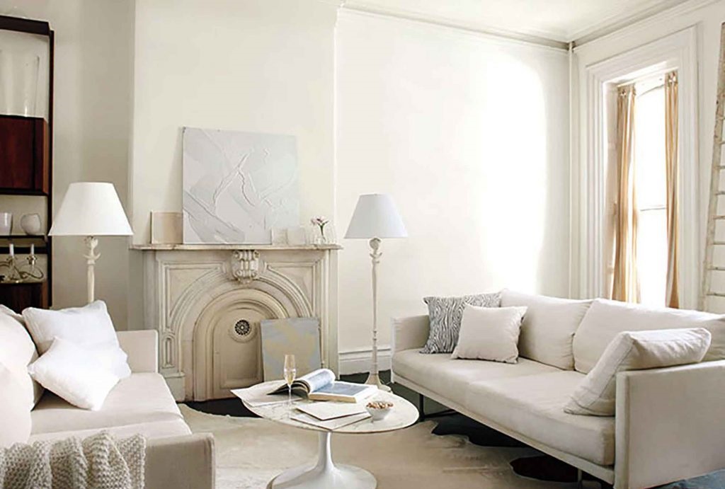 دکوراسیون سفید پذیرایی - بهترین رنگ دکوراسیون خانه