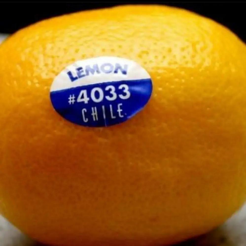 برچسب روی میوه - لیمو