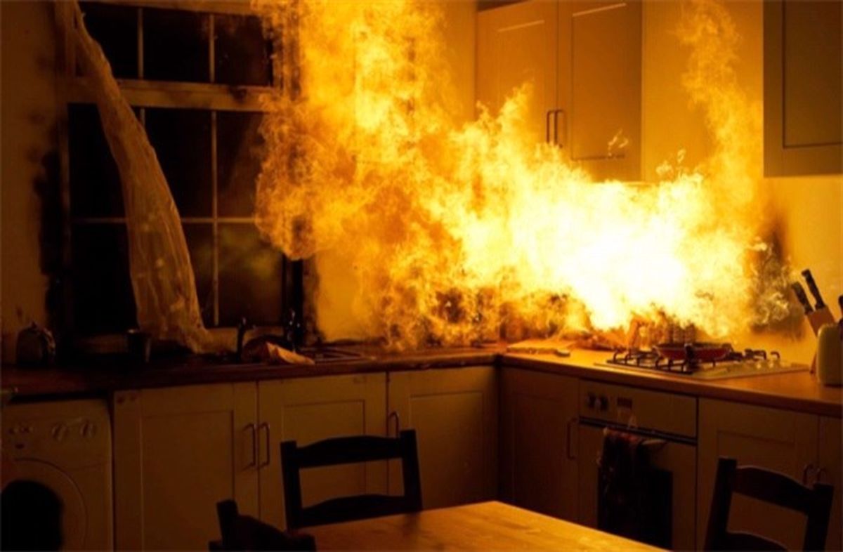آتش سوزی در آشپزخانه - آتش